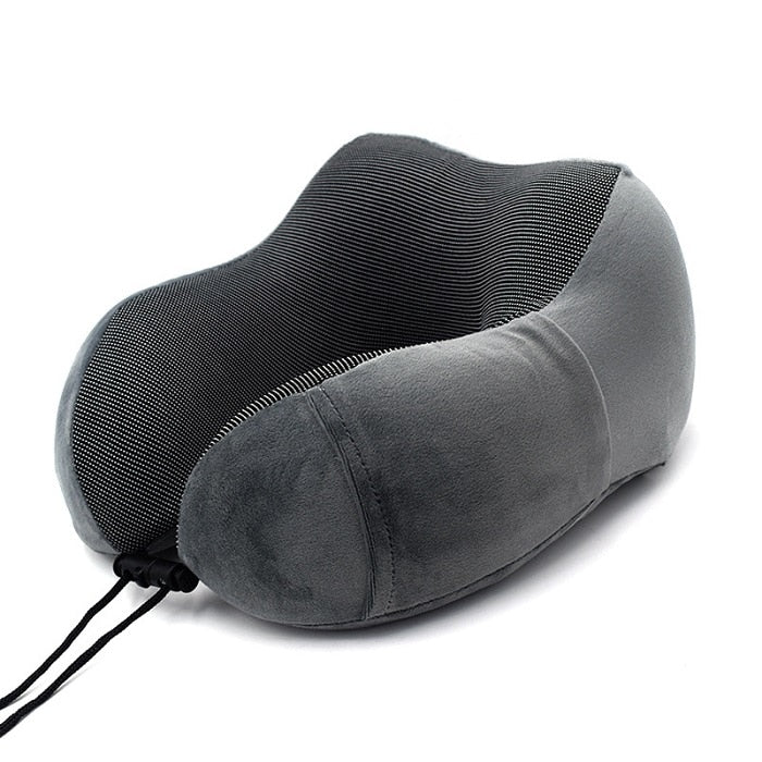 HULIANFU U Shaped Memory Foam Neck Pillows Soft Slow Rebound Space Travel Pillow Massage Neck Cervical Healthcare Bedding Drop Shipping - Deanwangkt