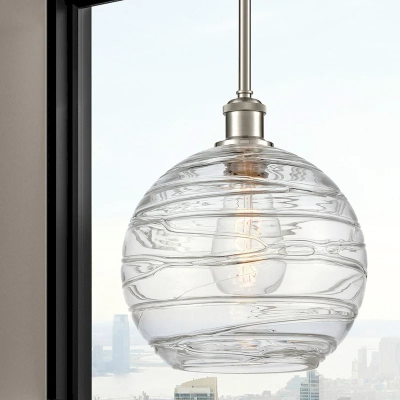 Innovations Lighting Athens Deco Swirl - 1 Light 10  Stem Hung Mini Pendant