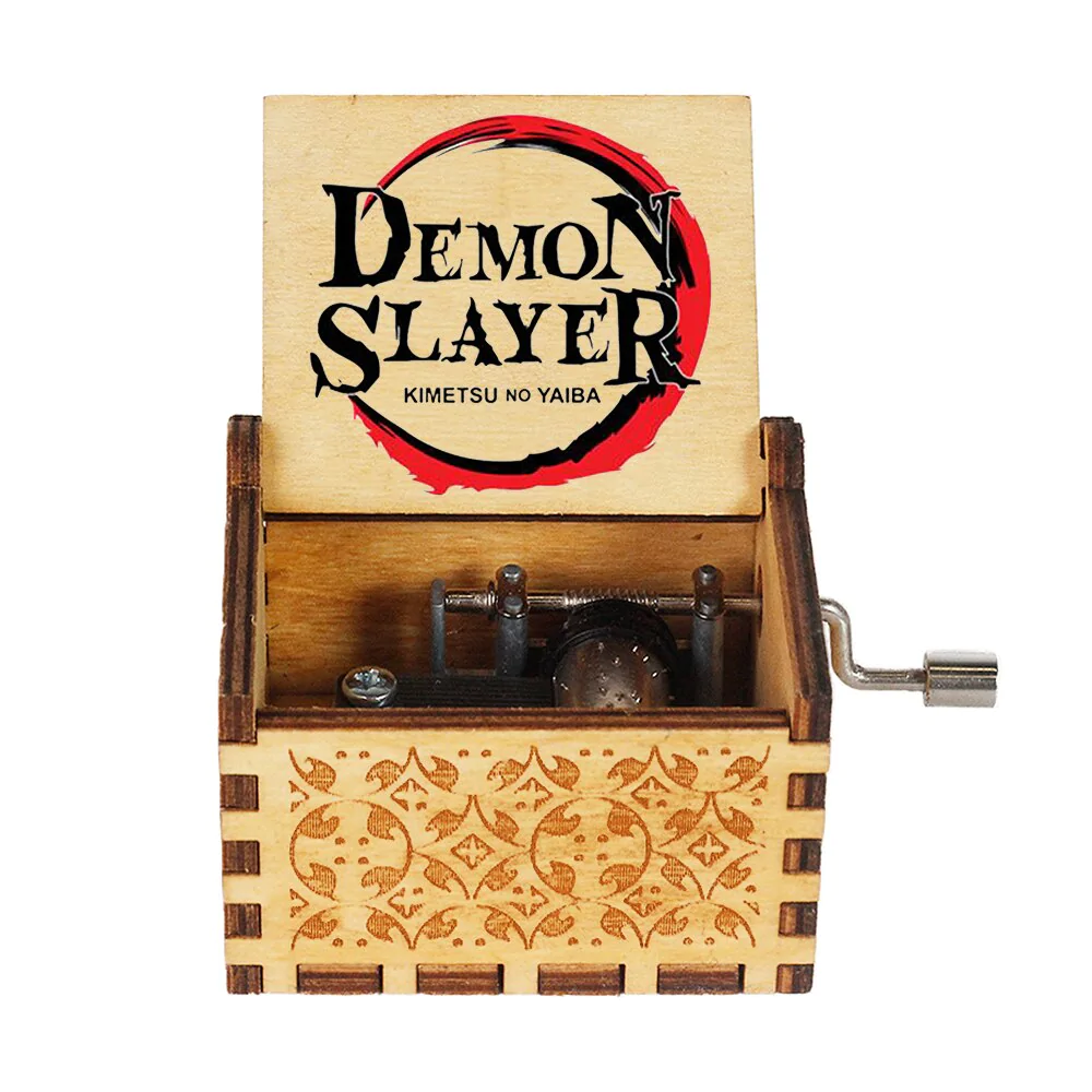 HULIANFU New Attack On Titan Queen Music Box Antique Carved Wooden Hand Cranks Power Game Crossing Rainbow Christmas Birthday Gifts - Deanwangkt