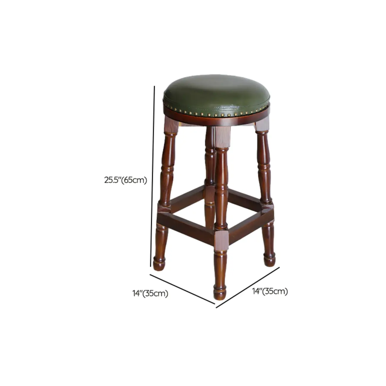 Bar Height Swivel Scandinavian Leather Bar Stools