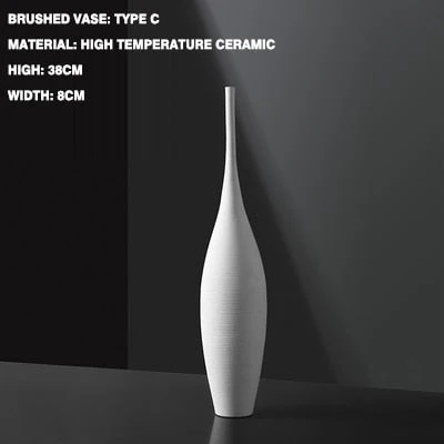 HULIANFU Simple Nordic Style Vases Handmade Art Zen Vases High-Quality Luxury Bedside Restaurant Decorations TV Cabinet - Deanwangkt