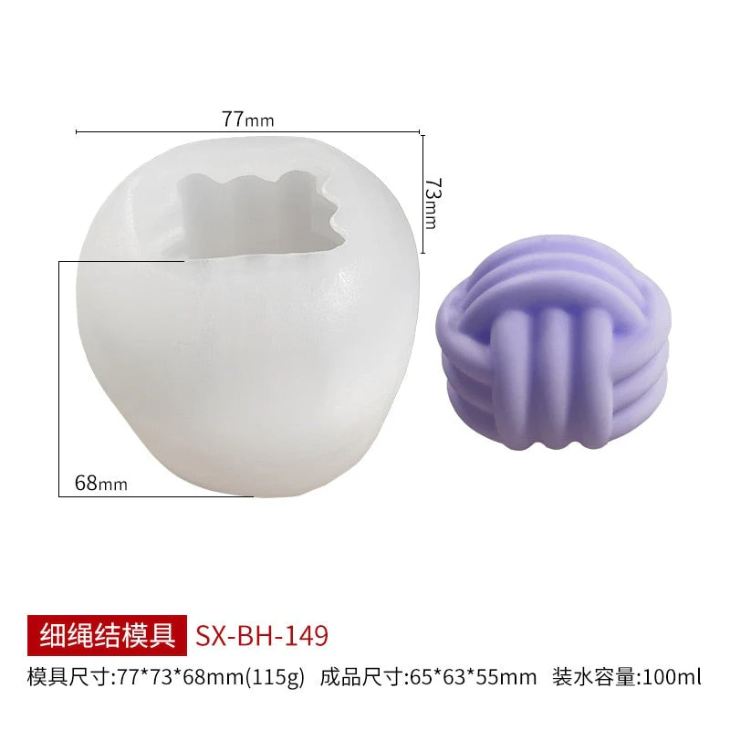 HULIANFU Scented Candle Mold DIY Wool shape Candle Silicone Casting Mold Handmade Candle Soap Making Wax Mold Handcraft Home Decoration - Deanwangkt