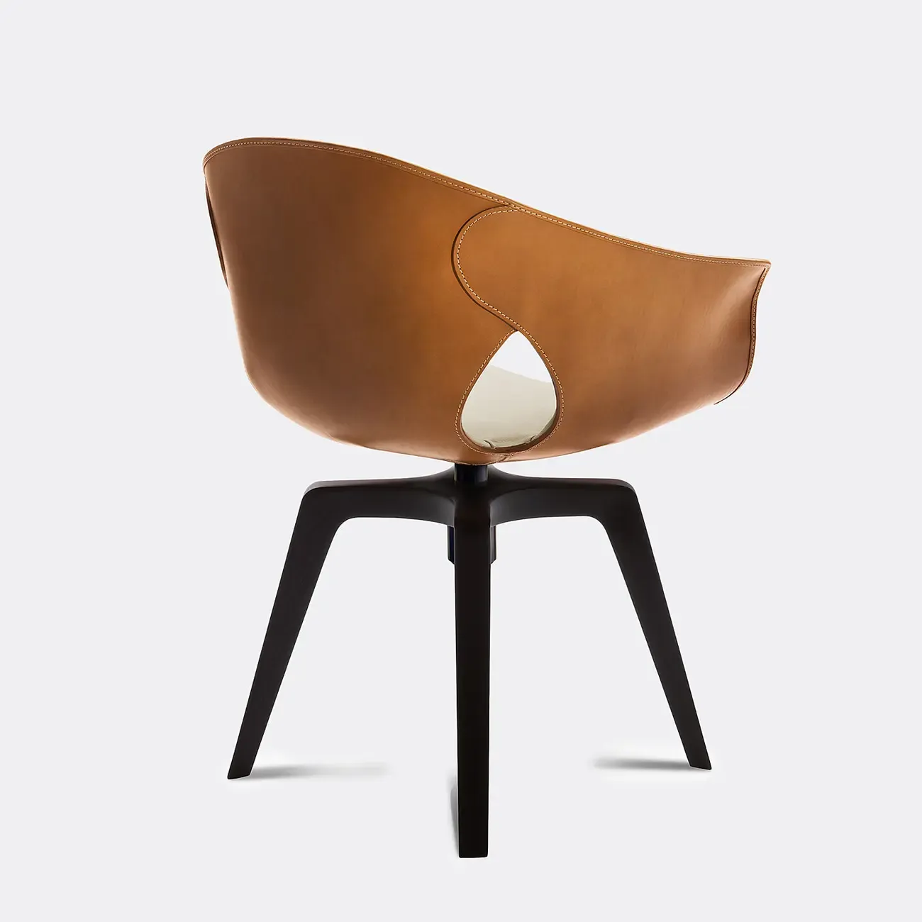 Mid-century Modern Swivel Dining Chairs Curved Low Back