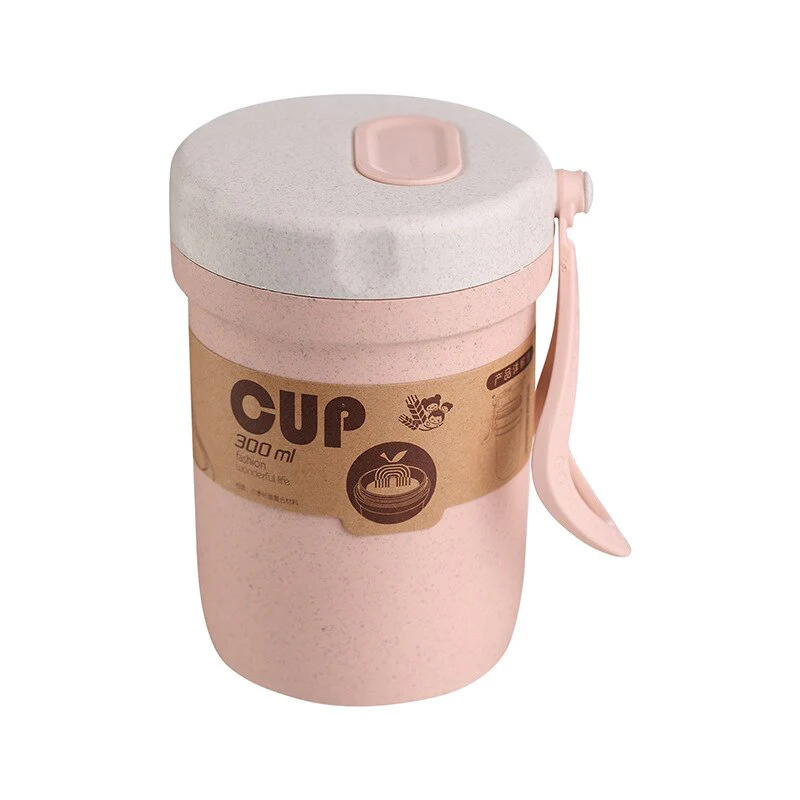 HULIANFU TUUTH Microwave Lunch Box Wheat Straw Bento Box 750ML BPA Free Food Storage Container with Soup Cup - Deanwangkt