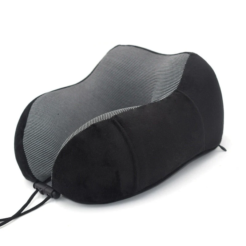 HULIANFU U Shaped Memory Foam Neck Pillows Soft Slow Rebound Space Travel Pillow Massage Neck Cervical Healthcare Bedding Drop Shipping - Deanwangkt