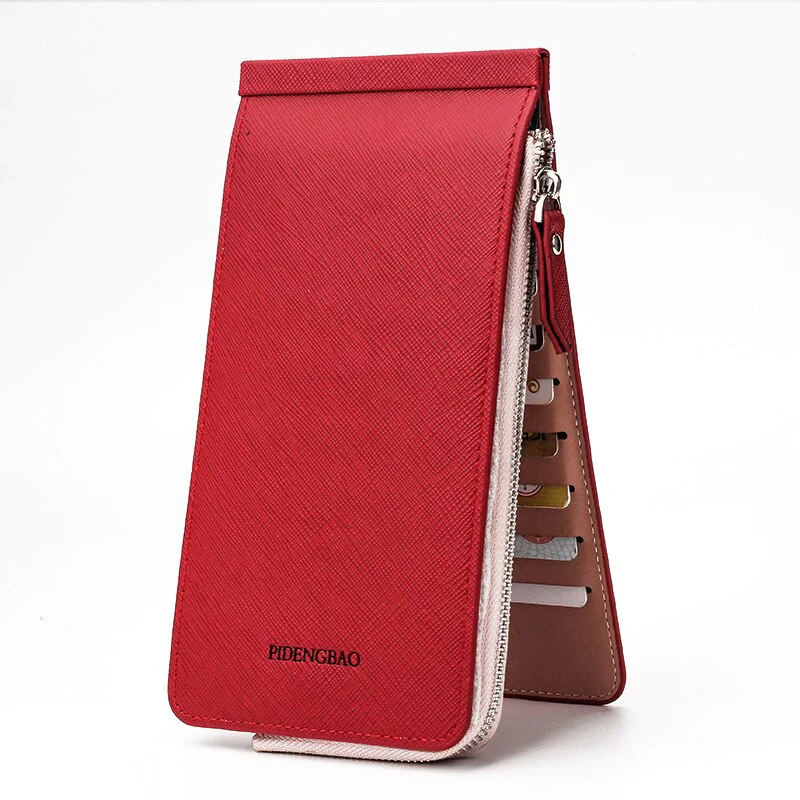 HULIANFU Multifunctional Long Wallet Card package Natural Resin Material Electroplated Metal Zipper High Quality Waterproof Wallet - Deanwangkt