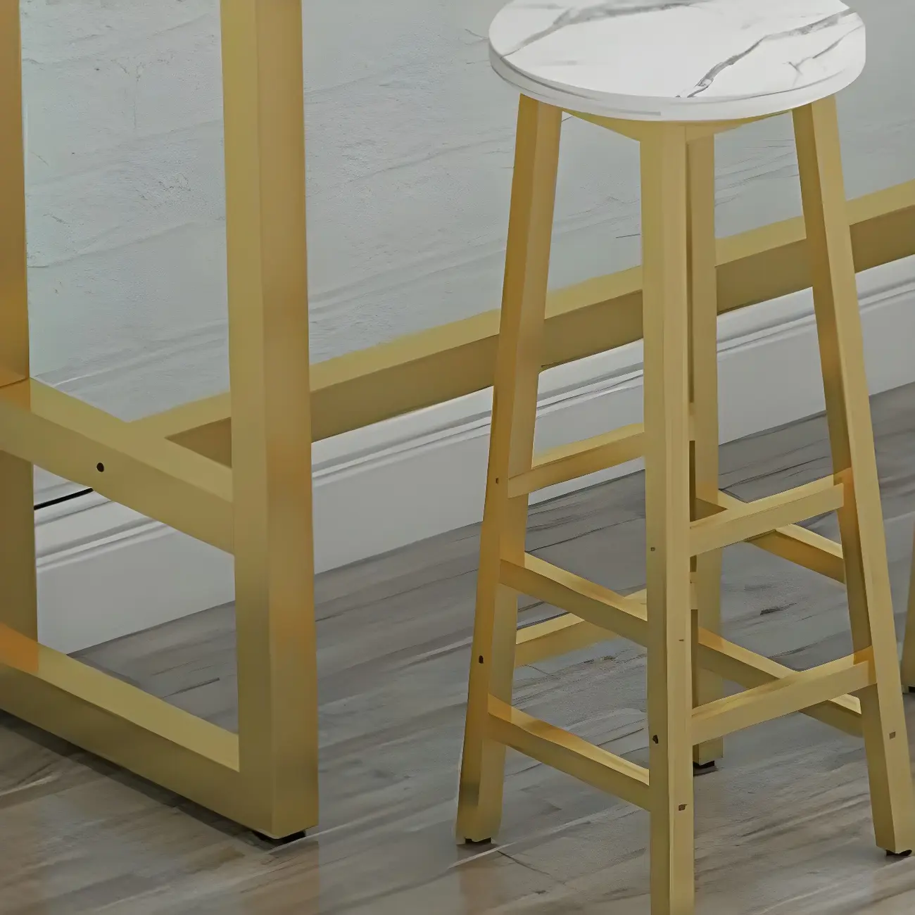 Rectangular Tall Wood Metal Base Bar Table Black