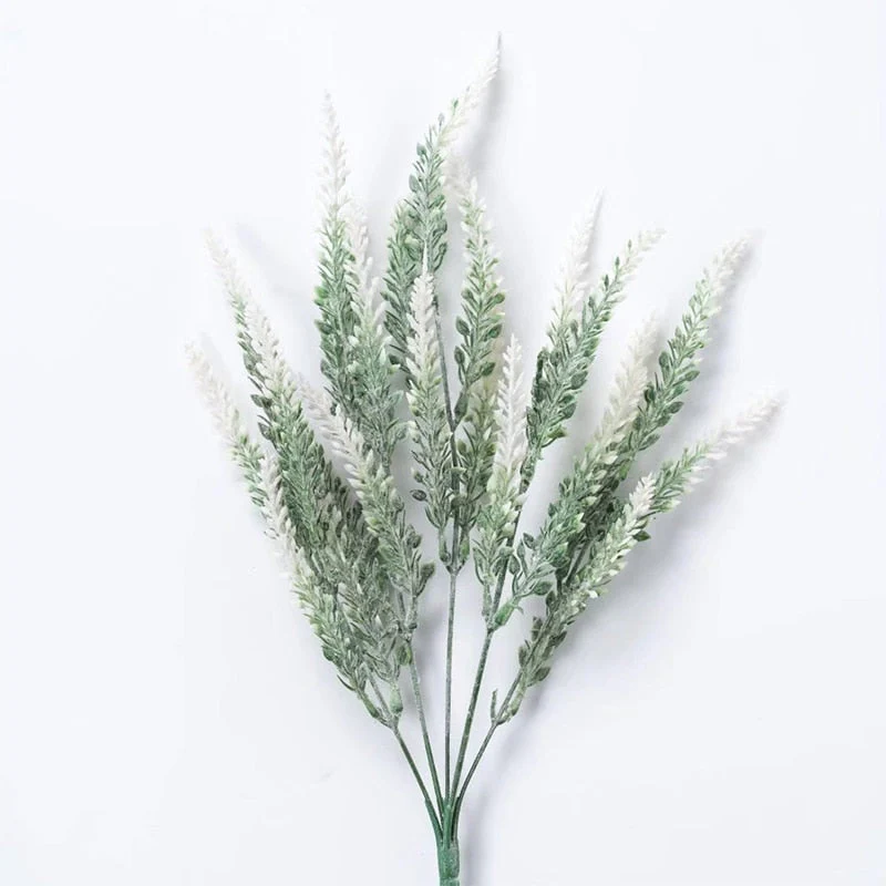 HULIANFU 2026  A Bunch of Provence Lavender Plastic Artificial Flowers False Plants Wedding Home Decoration Christmas Table Decoration - Deanwangkt