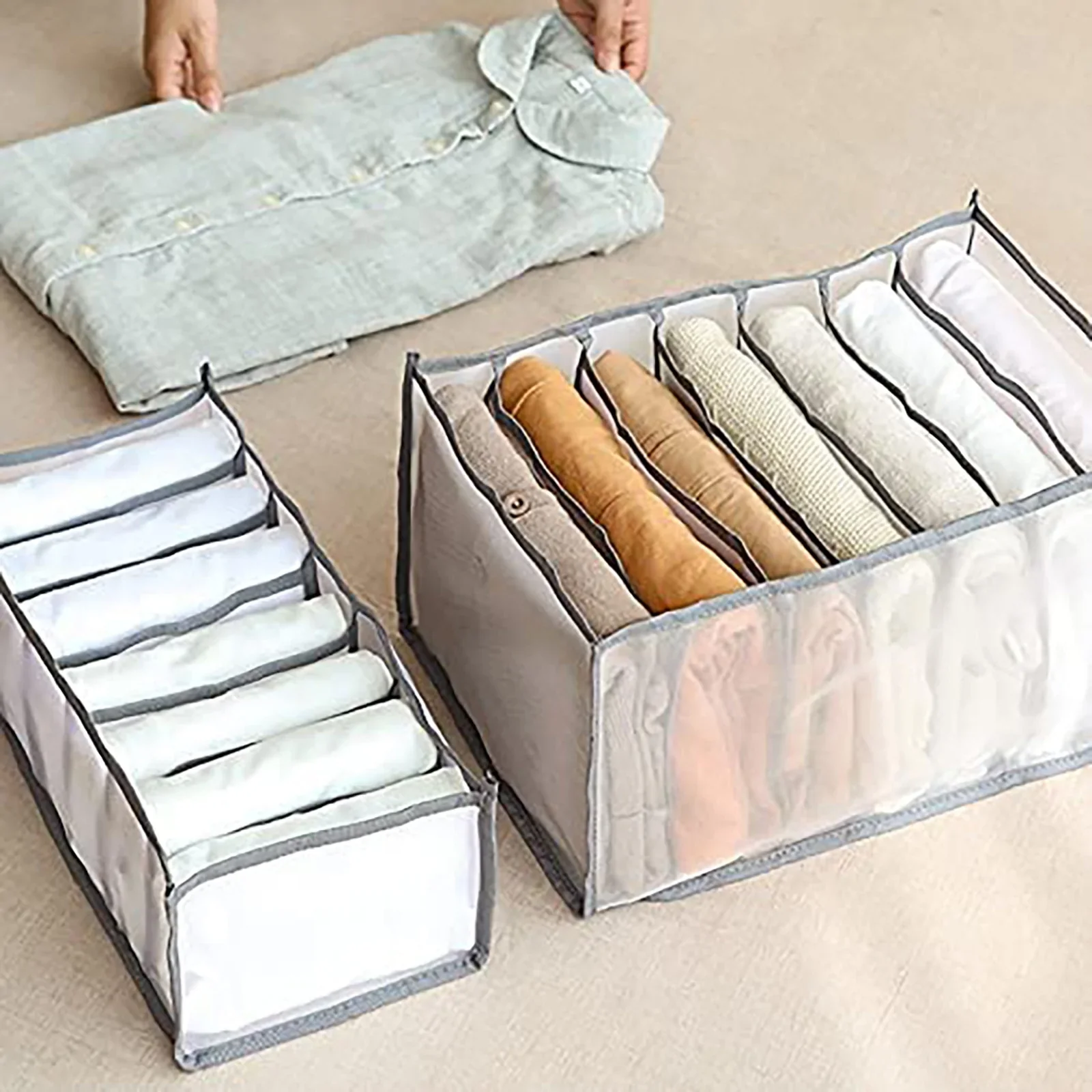 HULIANFU New Underwear Clothes Storage Box Foldable Drawer Organizers Socks Shorts Closet Wardrobe Separation Compartment Box Washable - Deanwangkt