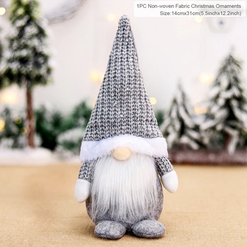 HULIANFU Santa Claus Christmas Doll Merry Christmas Decorations for Home Elk Christmas Ornaments Xmas Tree Decor  Navidad Natal Gifts - Deanwangkt