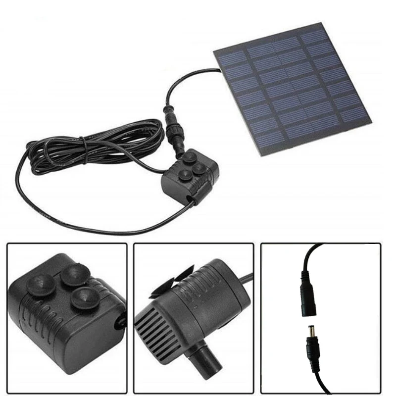 HULIANFU Solar garden fountain pump, solar garden fountain waterfall, solar outdoor bird bath running water fountain - Deanwangkt