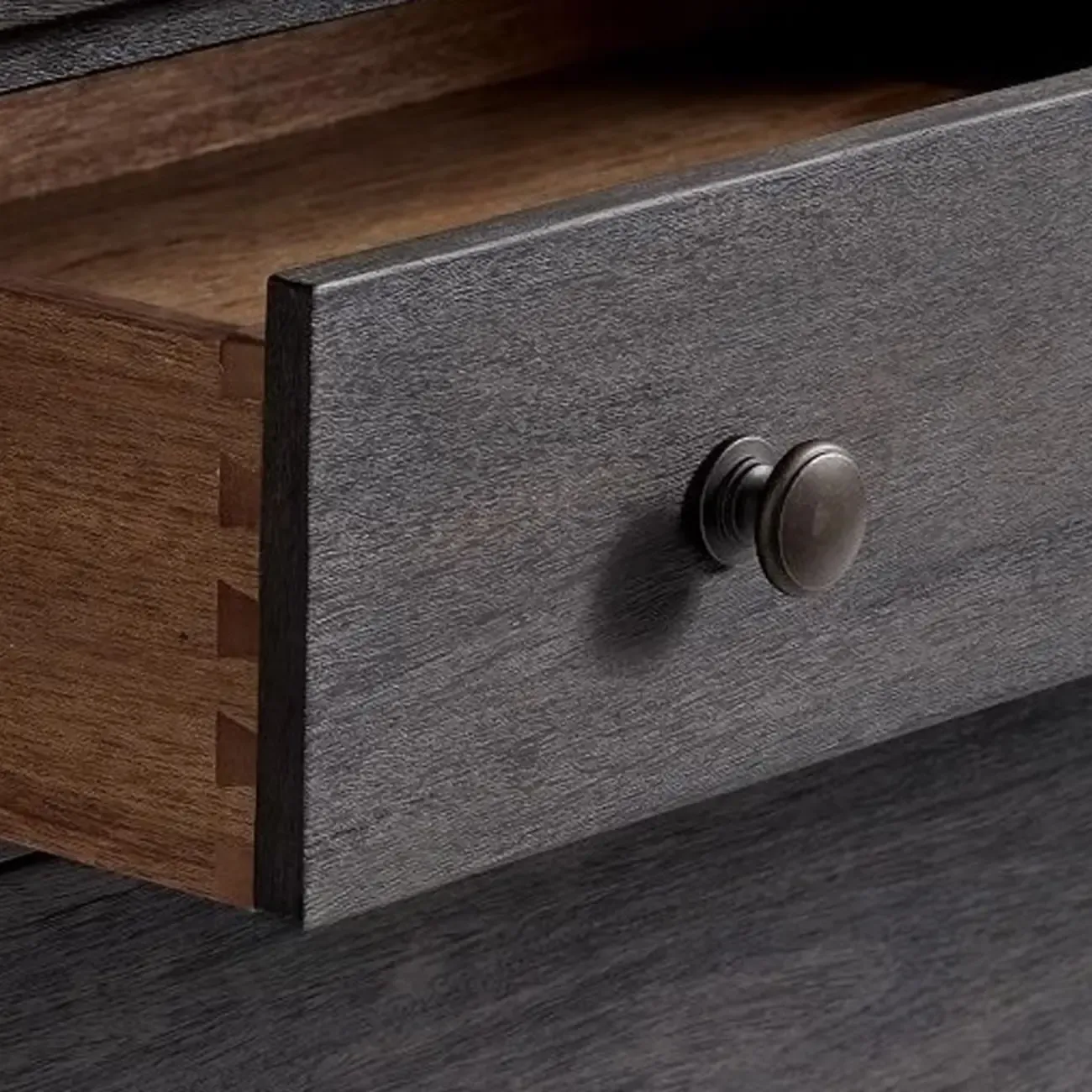 Rustic Oak Brown Living Room Accent Chests with 6/8 Drawers