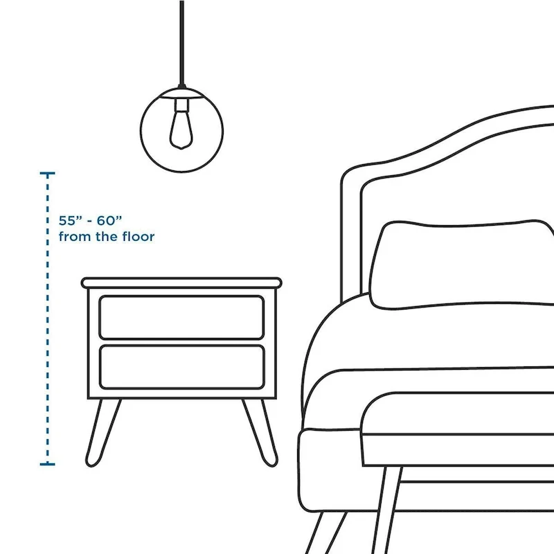 Atwell Collection Matte Black and Opal Glass Globe Large Hanging Pendant Light - 12 in x 12 in x 12.5 in