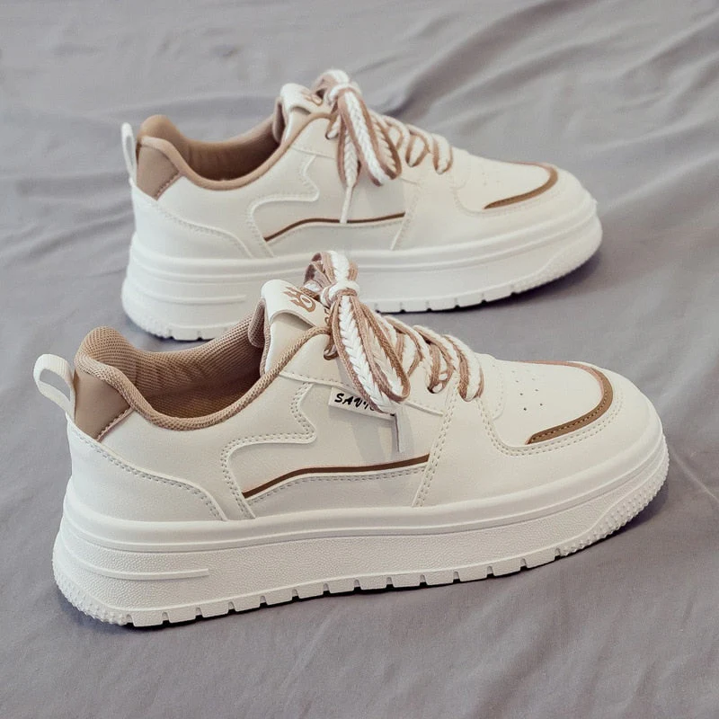 Designer Platform Running Sneakers Women  Tennis shoes Woman Walking Chunky Sneakers white Casual Slip on Vulcanized Shoes - Deanwangkt