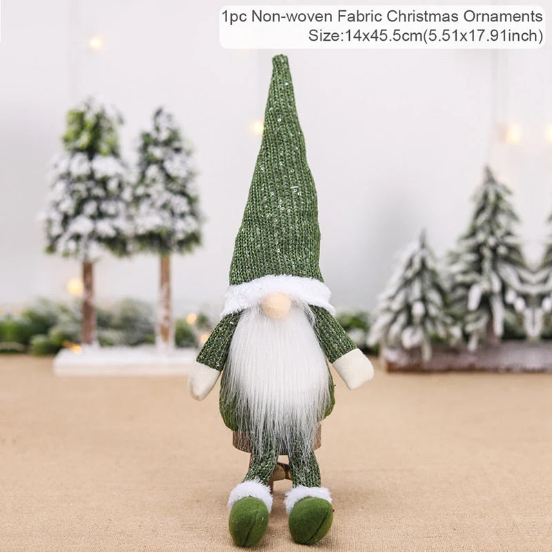 HULIANFU Santa Claus Christmas Doll Merry Christmas Decorations for Home Elk Christmas Ornaments Xmas Tree Decor  Navidad Natal Gifts - Deanwangkt