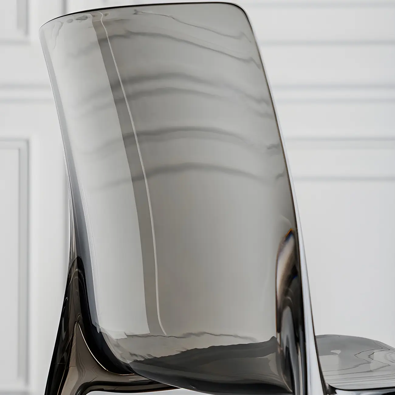 Amber Acrylic Armless Low Back Dining Chair