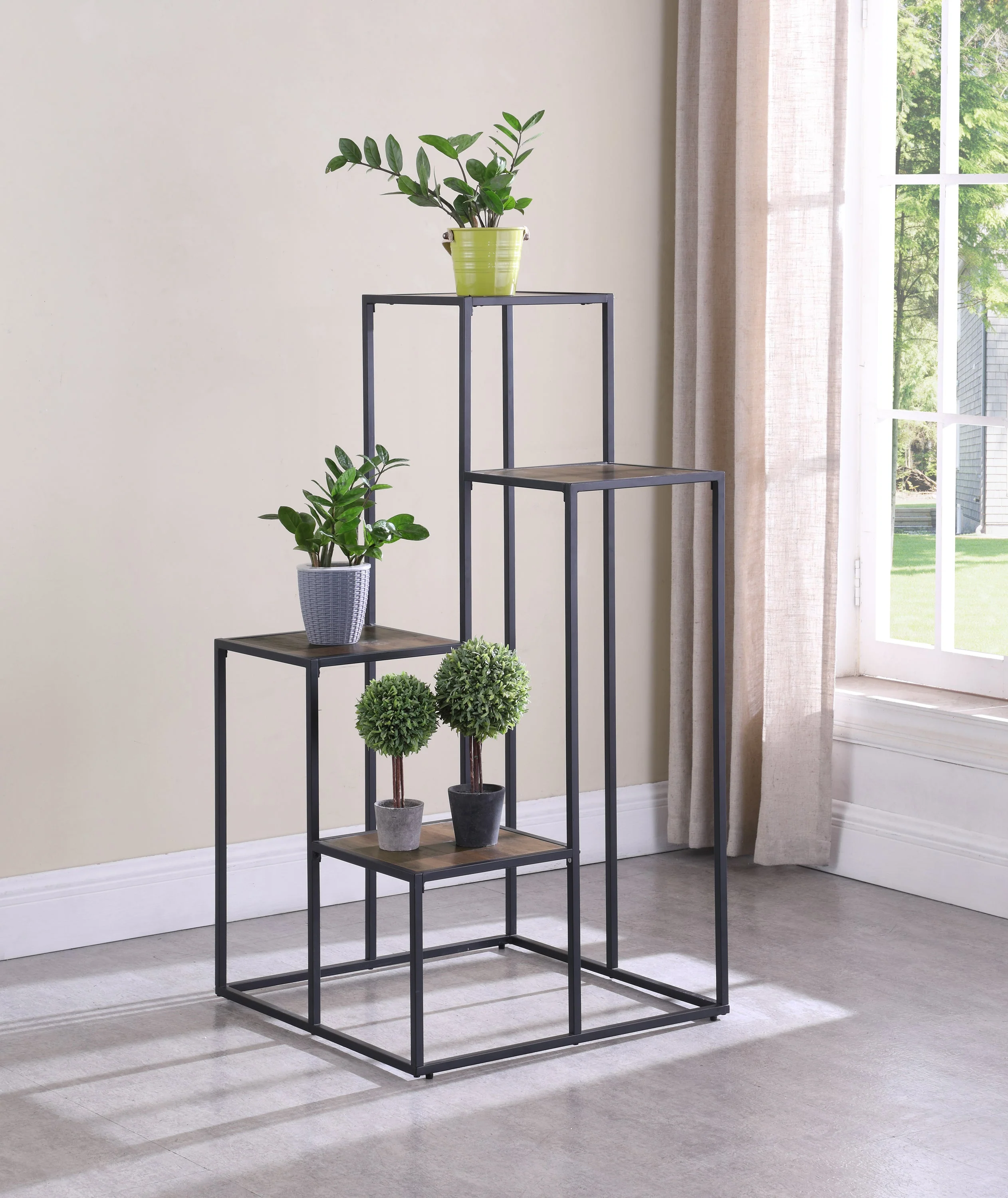Industrial 4-Tier Bookcase