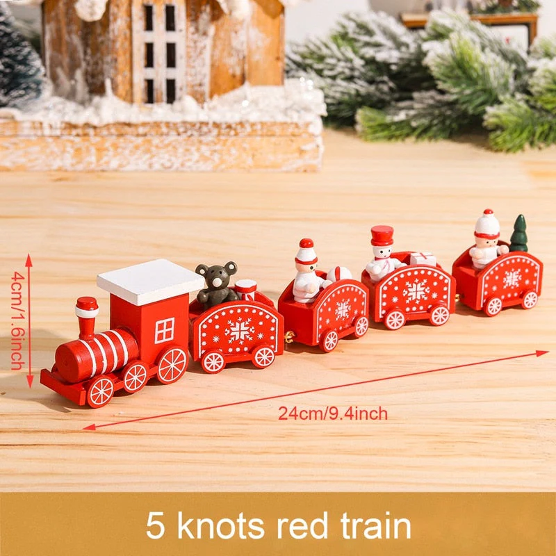 HULIANFU Merry Christmas Wooden Train Ornament Christmas Decoration For Home Santa Claus Gift Natal Navidad Noel  New Year Xmas Decor - Deanwangkt