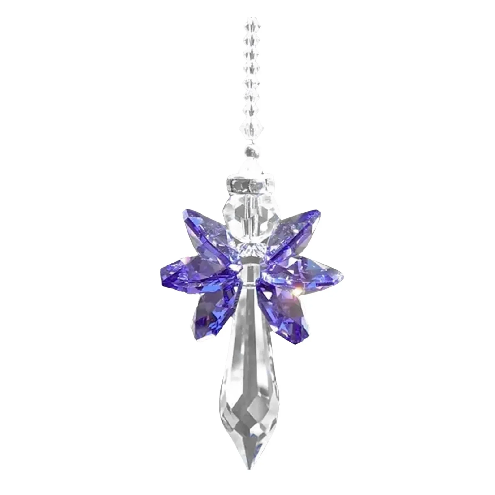 HULIANFU Modern Rainbow Crystal Angel Chakra Suncatcher Charm Window Door Wind Chimes Living Room Hanging Decorations Car Pendant - Deanwangkt