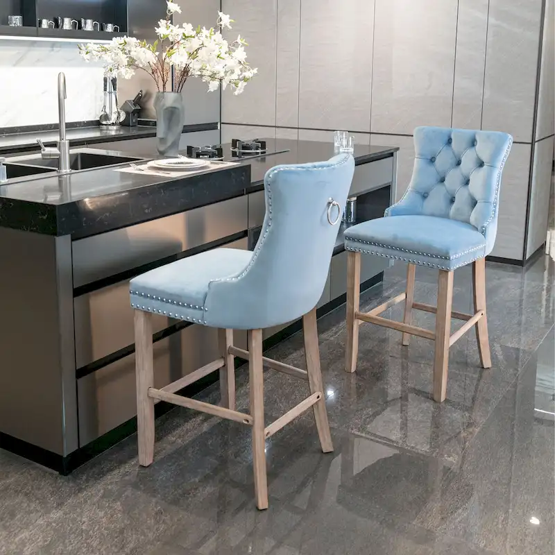Velvet Upholstered Barstools