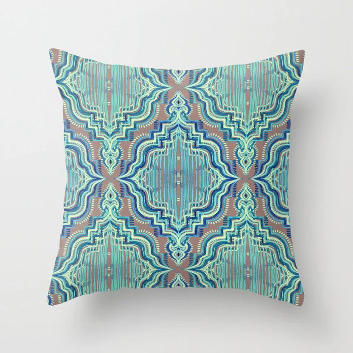 HULIANFU Super Hot Hipster Light Blue Green Mint Cushion Cases Modern Geometry Print Boho Decorative Pillowcase Sofa Couch Throw Pillows - Deanwangkt