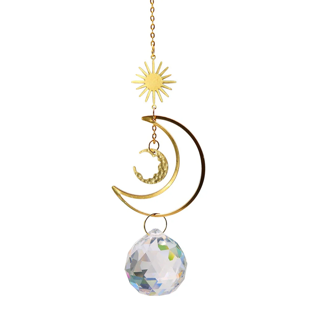 HULIANFU Prism Suncatcher,Hanging Window Crystals,Rainbow Light Catcher,Crystal Sun 50mm Catcher,Summer Gift,Octagon Beads - Deanwangkt