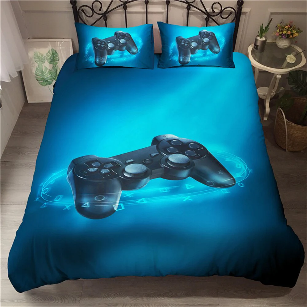 HULIANFU 3D Printed Bedding Set Unisex Adults Teens Game Queen King Single Duvet Cover With Pillowcase Bedclothes - Deanwangkt