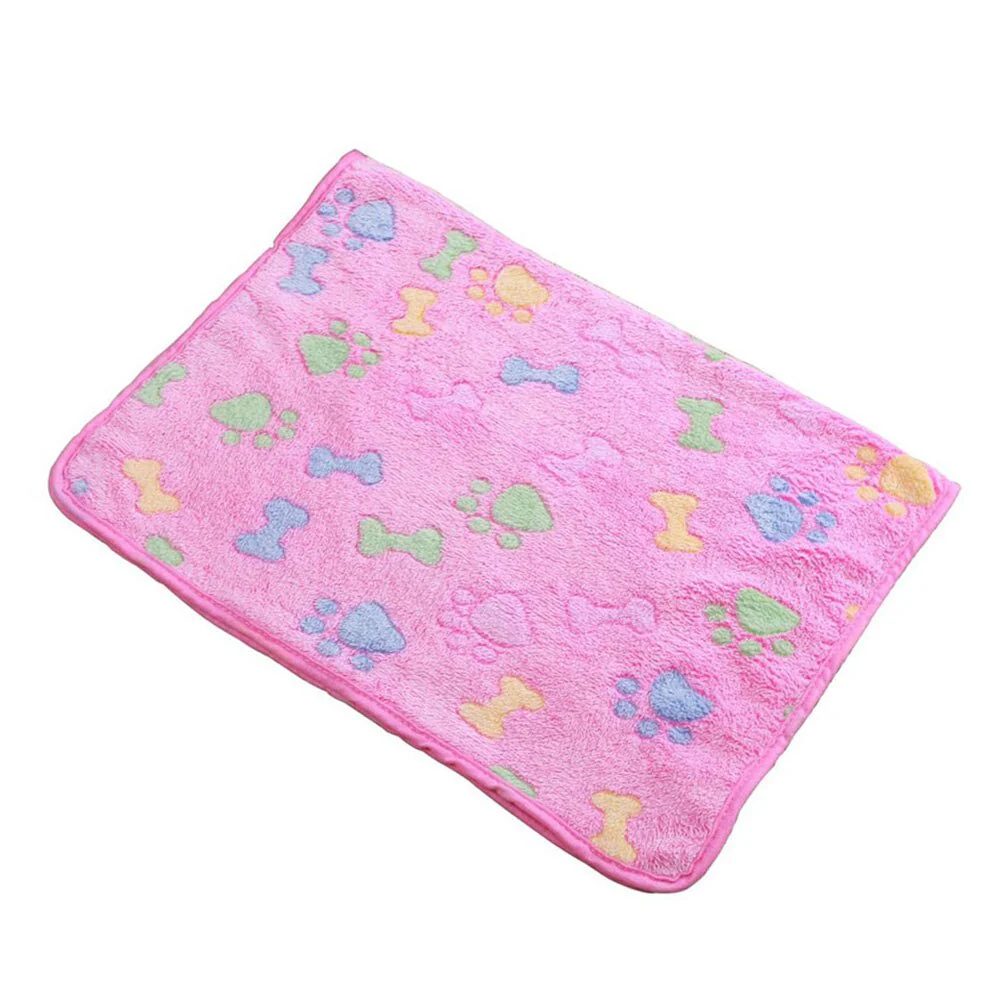 HULIANFU Soft and Fluffy Light Thin Pet Blanket Cute Cartoon Pattern Dog Bed Mat Warm and Comfortable Bed Blanket for Cats Pet Supplies - Deanwangkt