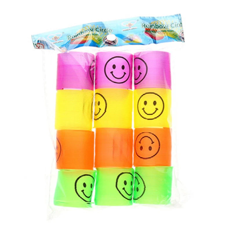 HULIANFU Rainbow Magic Spring, 10Pcs Colorful Rainbow Neon Plastic Spring Toys, Party Supplies Boys Girls Easter, Halloween Gift Toys - Deanwangkt