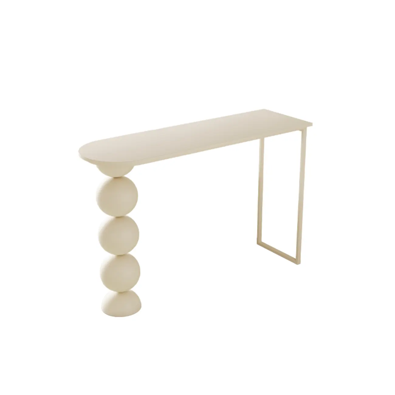 Modern Free Form White Stone Iron Bar Tables