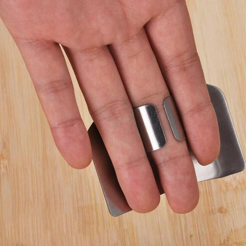 HULIANFU Stainless Steel Finger Guard Finger Hand Cut Hand Protector Knife Cut Finger Protection Tool Kitchen Cooking Knives Accessories - Deanwangkt