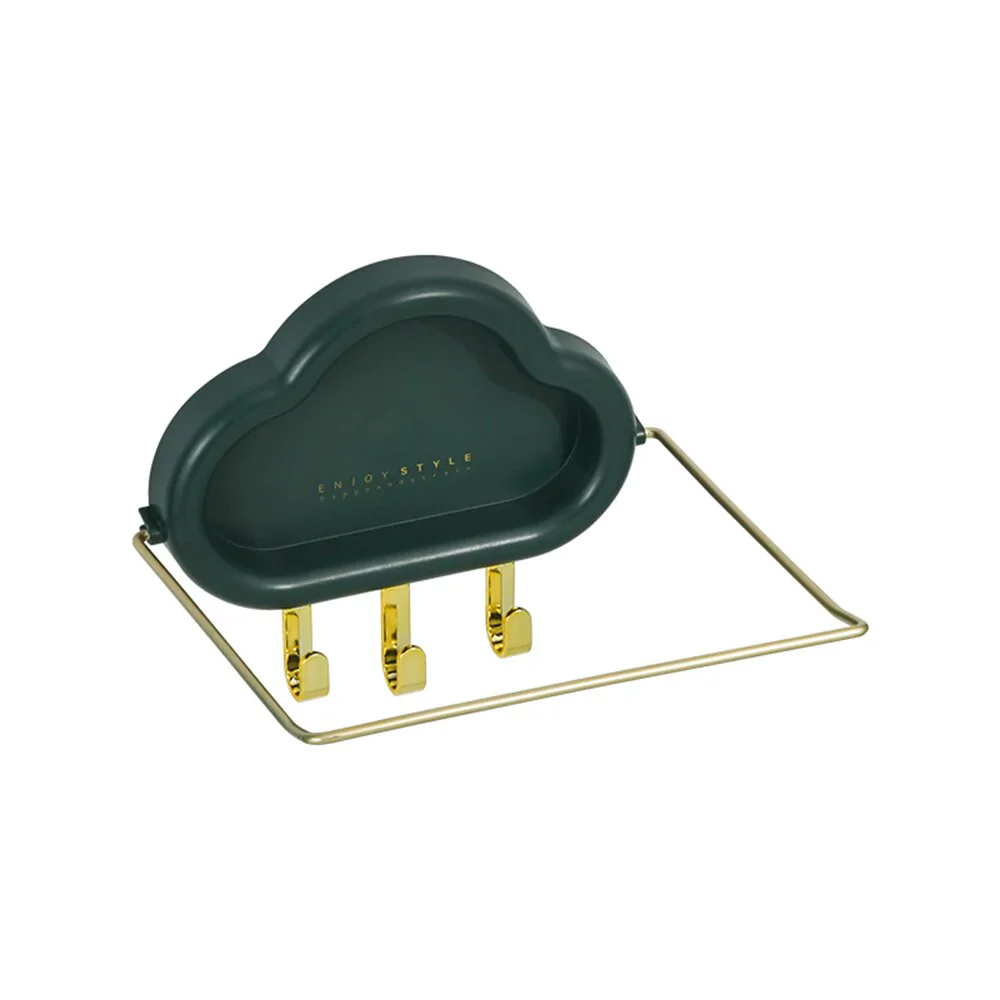 HULIANFU No-punch Basin Stand With Hooks Cute Cloud-shaped Storage Rack Multi-function Foldable Waterproof Bathroom Kitchen Organizer - Deanwangkt