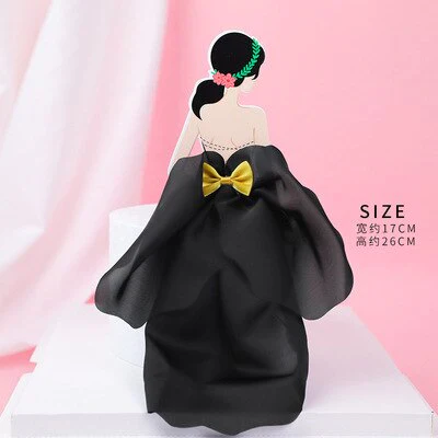 HULIANFU New Back Silk Gauze Skirt Happy Mothers Day Cake Topper Girl Birthday Cake Decoration Party Supplies Cake Decorating Tools - Deanwangkt
