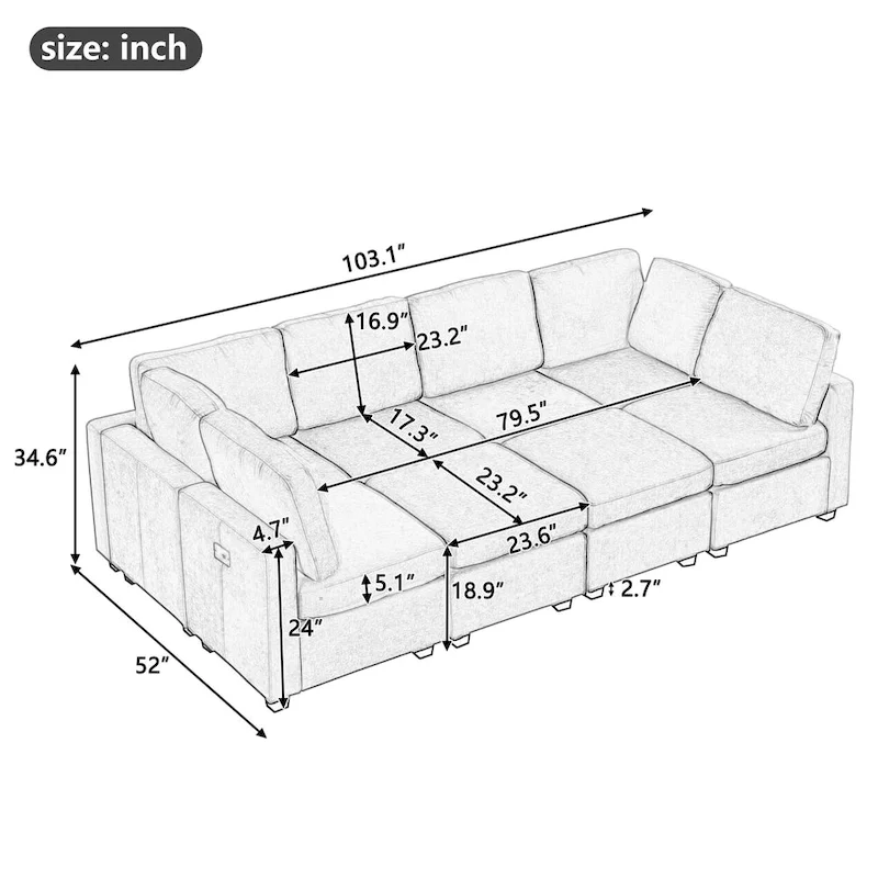 103 Sectional Sofa