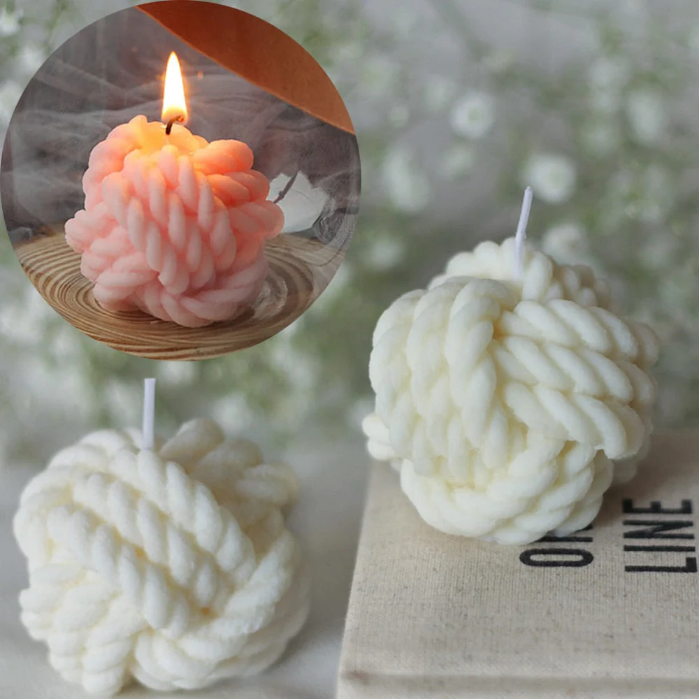 HULIANFU Scented Candle Mold DIY Wool shape Candle Silicone Casting Mold Handmade Candle Soap Making Wax Mold Handcraft Home Decoration - Deanwangkt