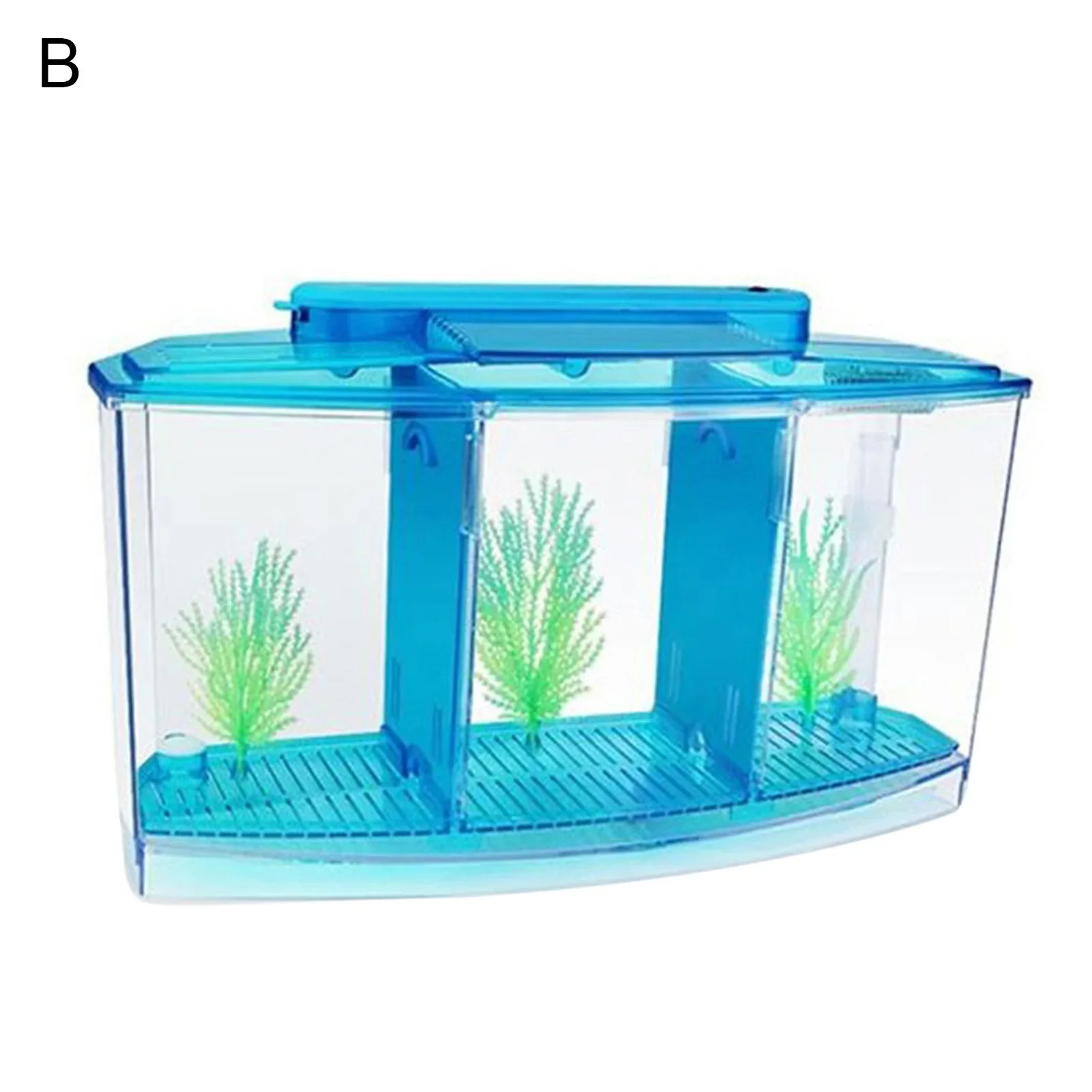 HULIANFU Multifunctional Acrylic Split Fish Tank Breed Box with LED Light Imitation Plant Fish Tank Acrylic Non-toxic Aquariums - Deanwangkt