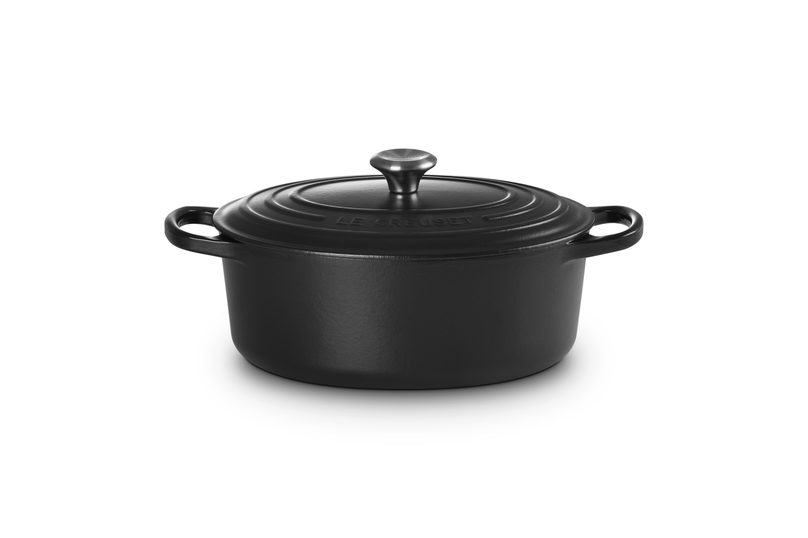 Cast Iron Oval Casserole with Black Interior