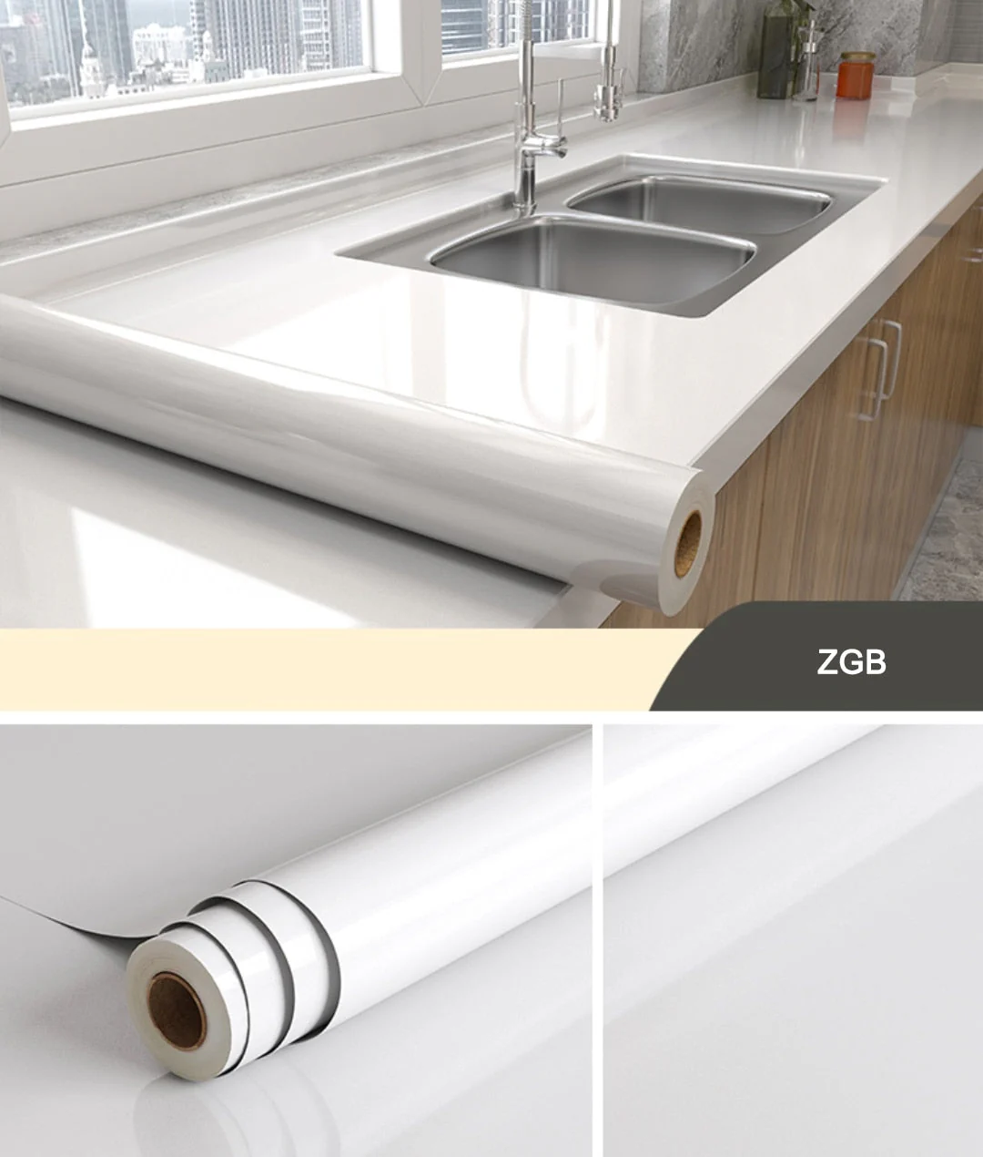 HULIANFU 2026  Kitchen Oil-proof Transparent Film Thick Self Adhesive Waterproof Countertop Furniture Marble Wallpaper Bathroom Decor Stickers - Deanwangkt