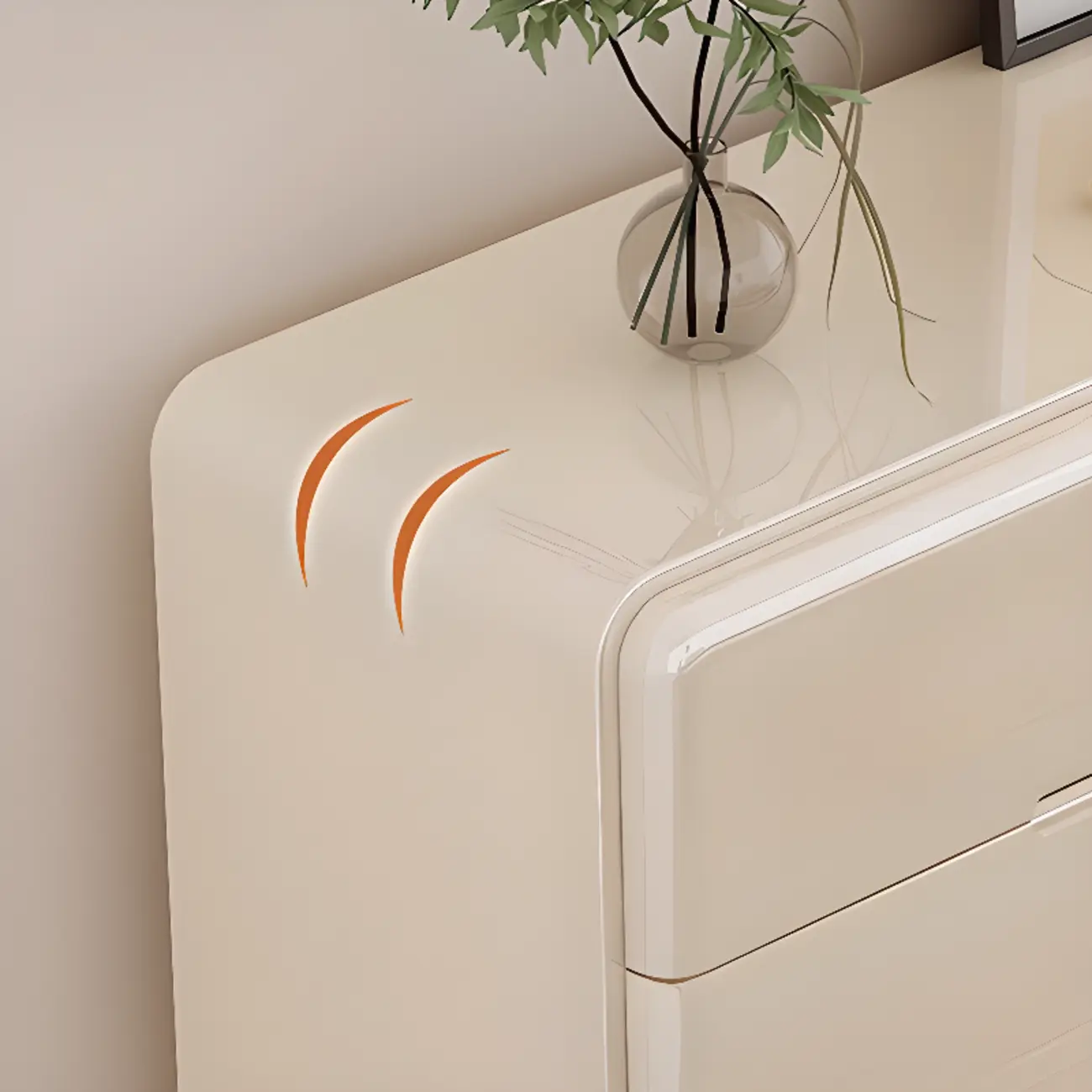 Scandinavian White Sideboard with Drawers & Cabinets