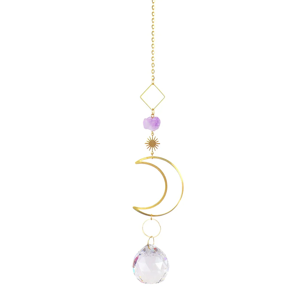 HULIANFU Prism Suncatcher,Hanging Window Crystals,Rainbow Light Catcher,Crystal Sun 50mm Catcher,Summer Gift,Octagon Beads - Deanwangkt