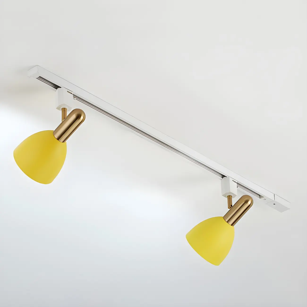 4-Light Modern Metal Dome Shade Slidable LED Track Light