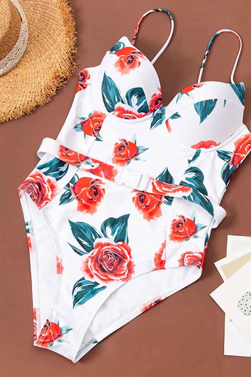 hulianfu Bicolor Belt Swimsuit(5 colors) - Deanwangkt