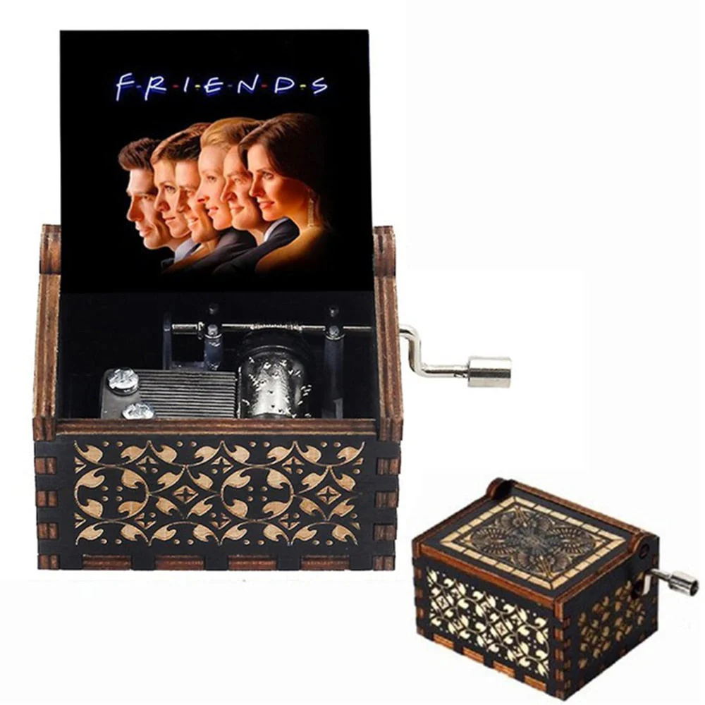 HULIANFU  Wooden Hand Crank Music Box Magic School Game Jurassic Park Godfather Children  Holiday Gift Christmas New Year Gift - Deanwangkt