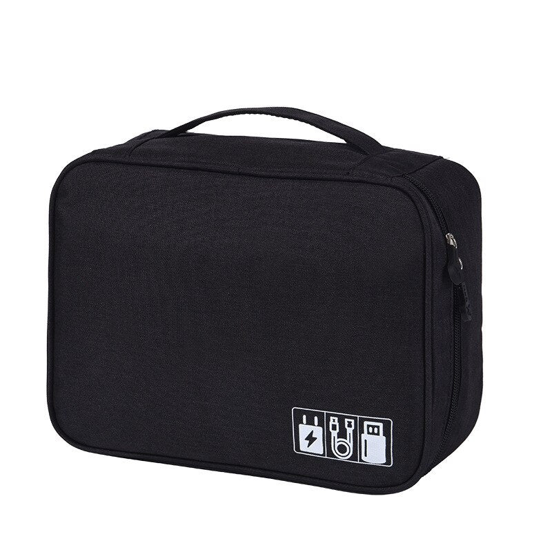 HULIANFU Portable Cable Digital Storage Bags Organizer USB Gadgets Wires Charger Power Battery Zipper Cosmetic Bag Case Accessories Item - Deanwangkt
