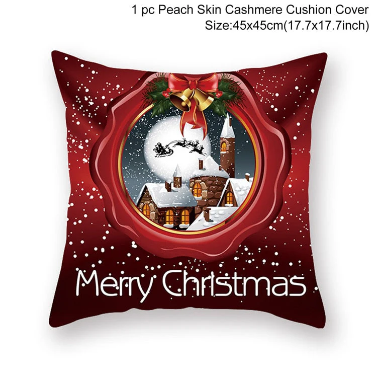 HULIANFU Santa pillowcase Happy New Year 2026  Xmas Gifts  Christmas Decor For Home Merry Christmas Ornament Navidad Natal Xmas Gifts - Deanwangkt
