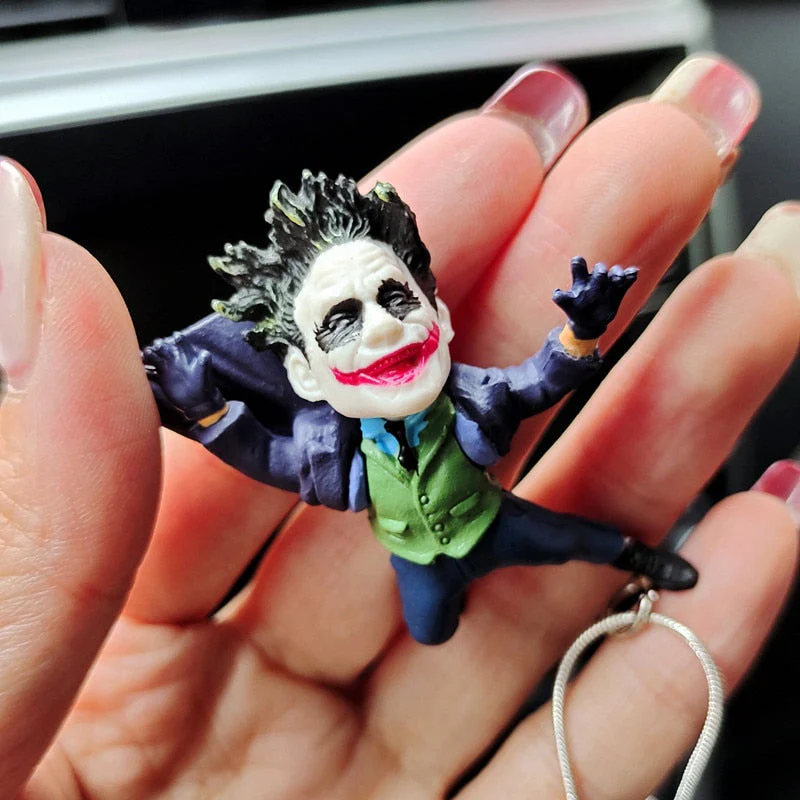 HULIANFU Upside Down Joker Model Car Rearview Mirror Pendant The Joker Doll Car Accessories Interior Aroma Ornament Auto Air Vent Clip - Deanwangkt