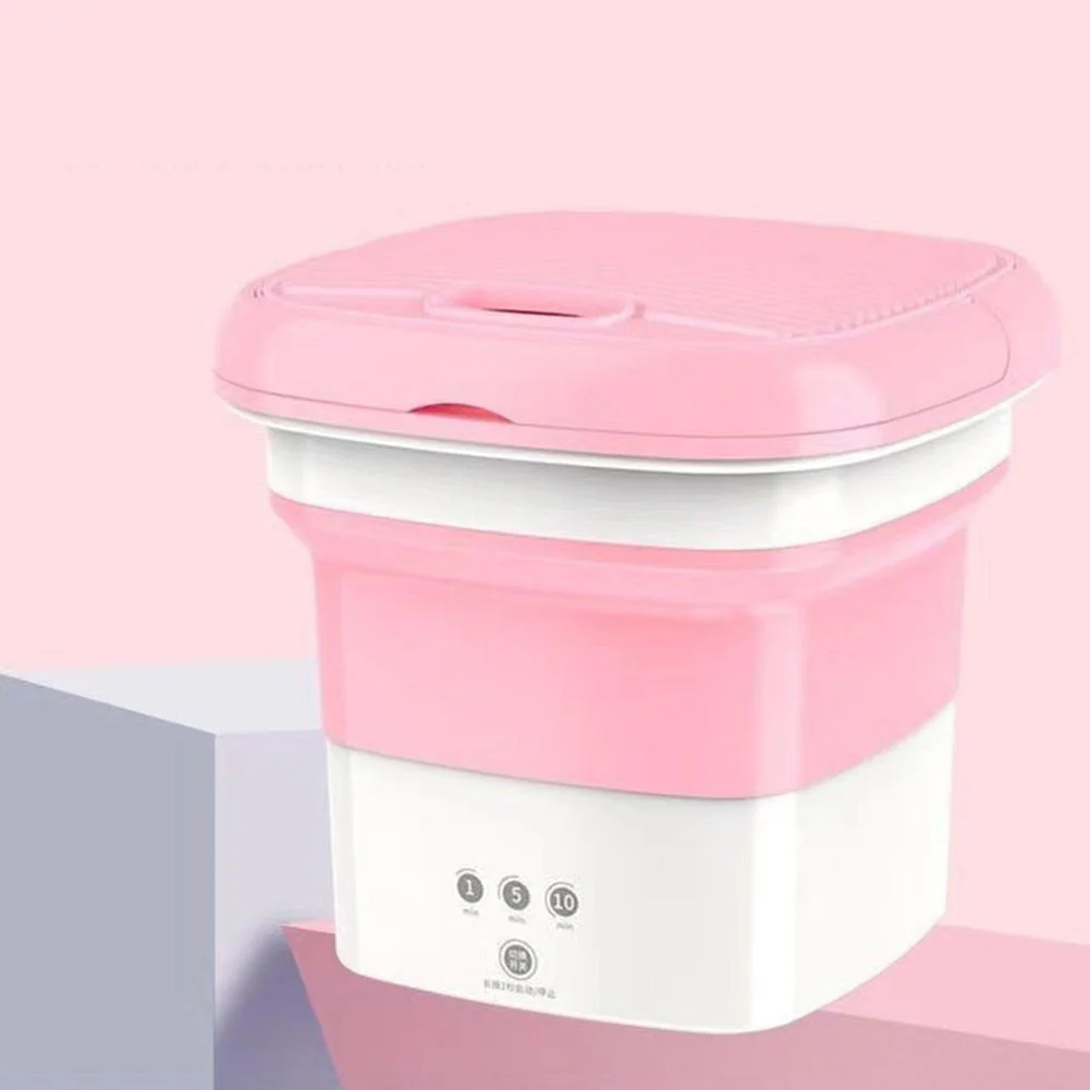 HULIANFU Portable Mini Folding Washing Machine for Socks Underwear Clothes Washer with Dryer Bucket Cleaning Washer Washing Machine - Deanwangkt