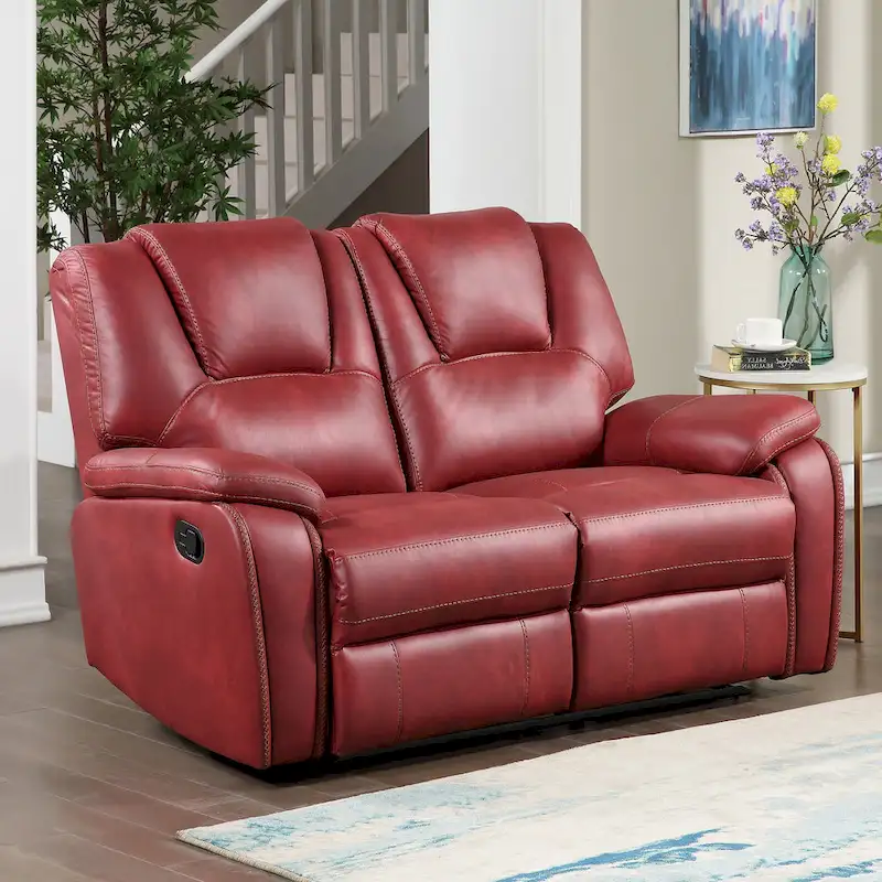 Kameryn Faux Leather Manual Reclining Loveseat