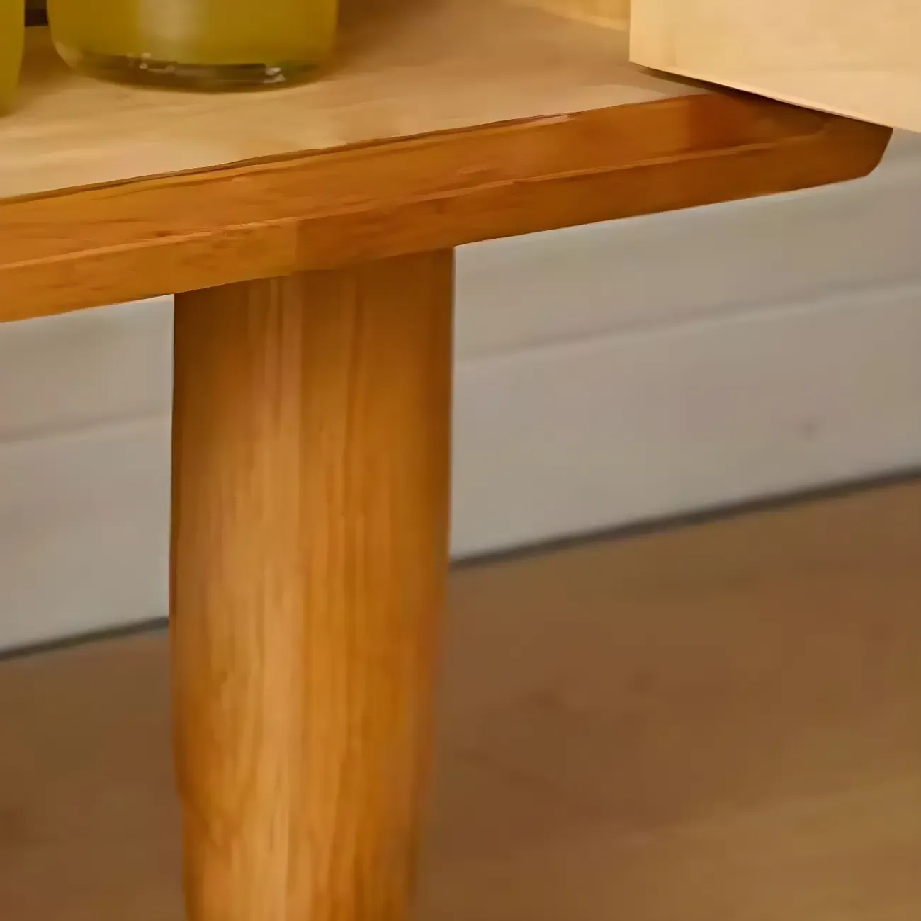 Scandinavian Brown Wooden TV Stand with Drawers