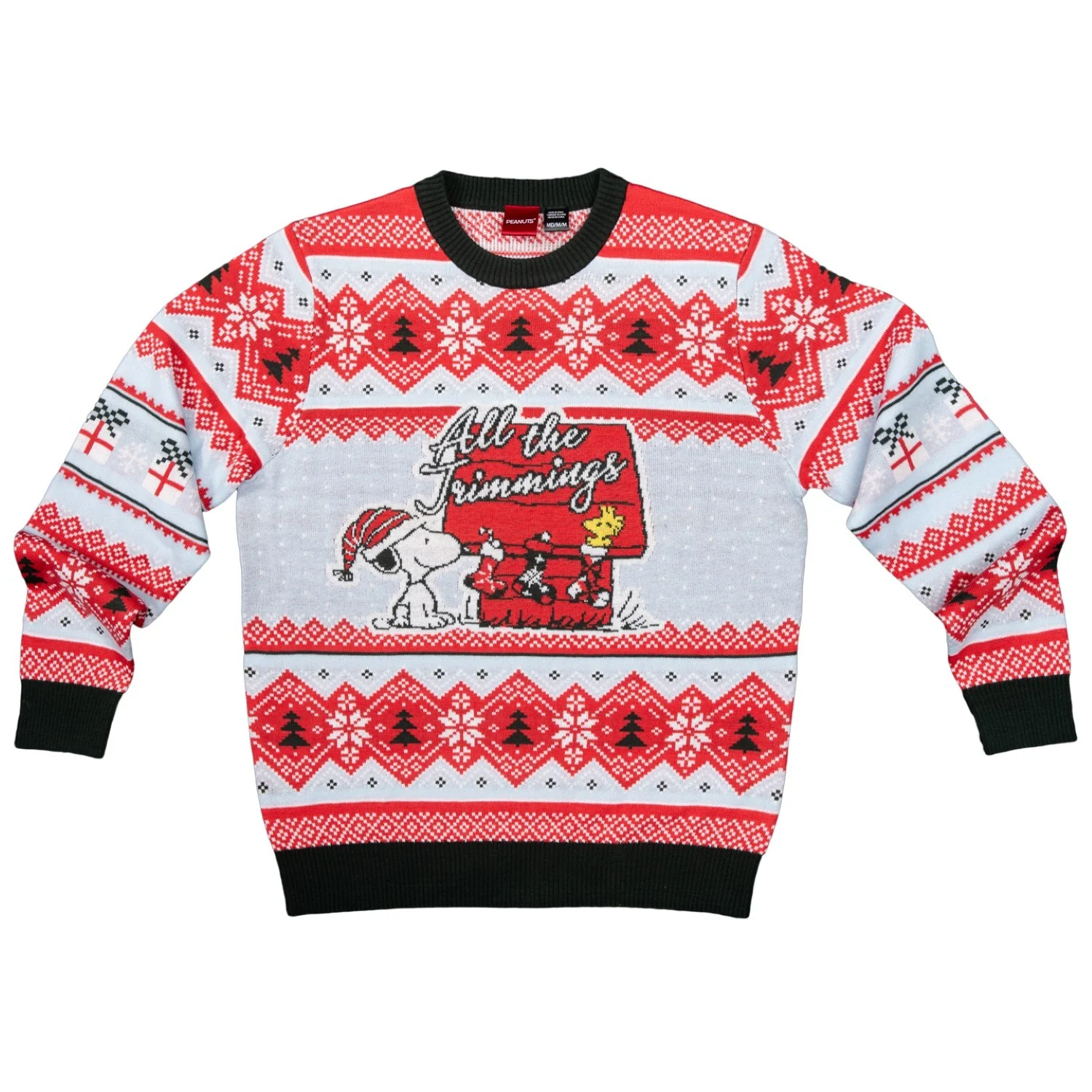 Peanuts House All the Trimmings Adult Unisex Ugly Christmas Sweater